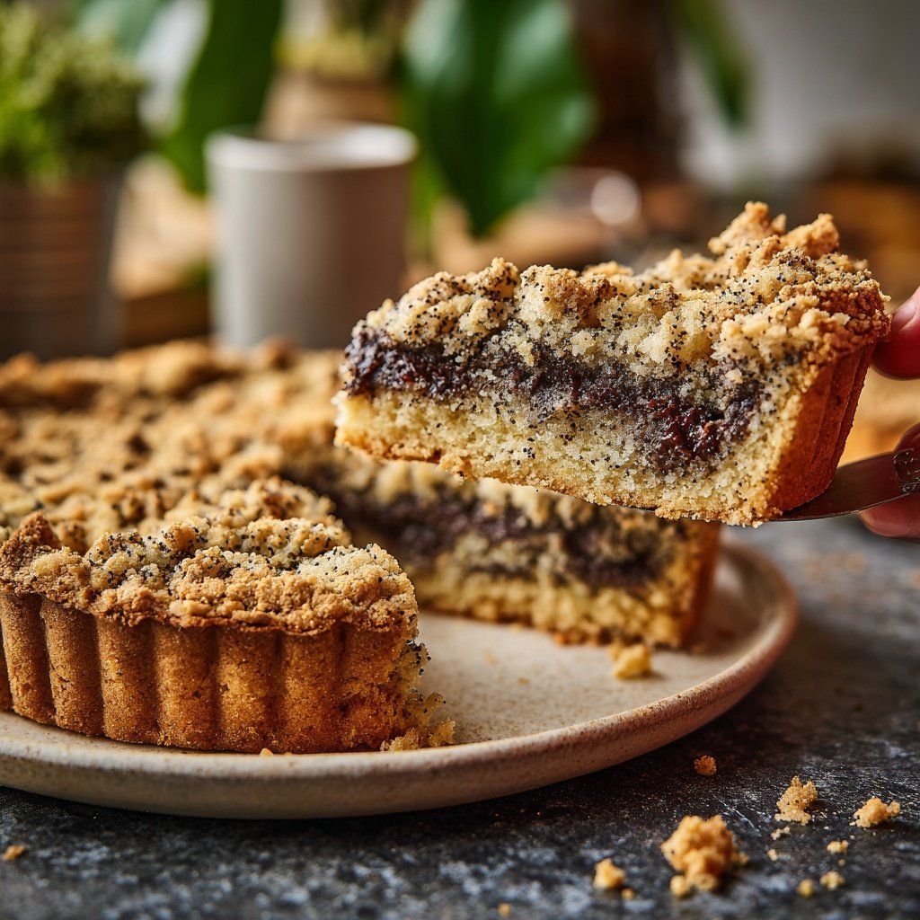Blechkuchen mit Mohnfüllung